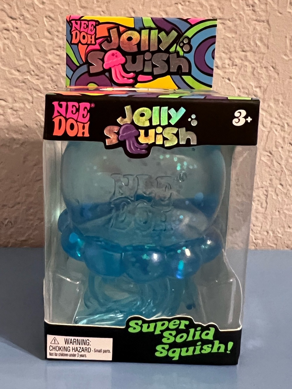 Authentic NeeDoh Jelly Squish Super Solid Squish - Blue🪼🪼🪼
